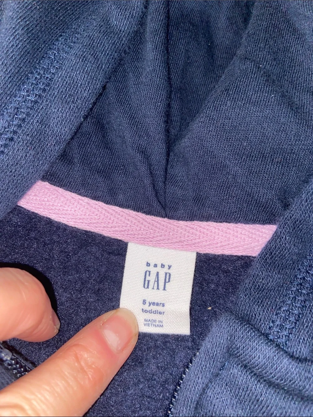 GAP Original Retro Kids 5T Navy Hooded Zip Jacket Pink Half-Zip Fleece Sweater